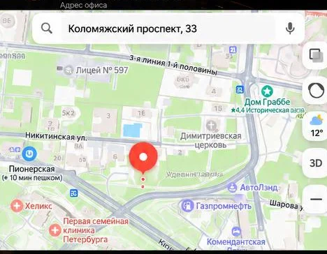 Карта: Санкт-Петербург, Коломяжский проспект, 33